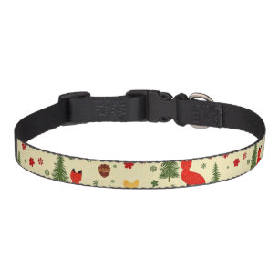 Cozy Woodland Christmas Cat Collar – Rustic Animal