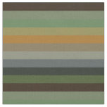 Cozy Woodland Earth Tone Stripe Pattern Fabric