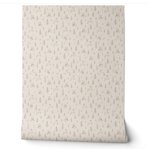 Cozy Woodland Friends Christmas Wallpaper
