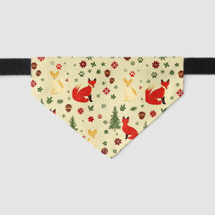 Cozy Woodland Holiday Pet Bandana – Rustic Animals Pet Bandana Collar