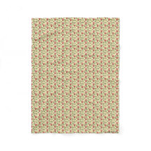 Cozy Woodland Mice and Daisies Fleece Blanket