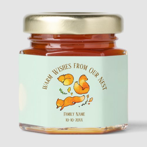 Cozy Woodland Newborn Baby Shower Honey Jar Favors