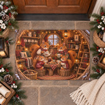 Cozy Woodland Squirrel Tea Party Illustration