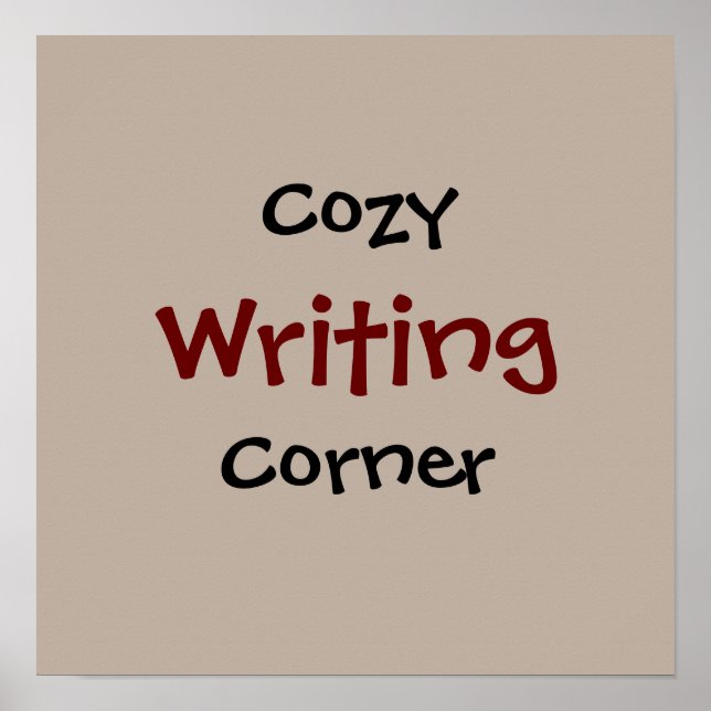 Cozy Writing Corner Poster (Front)