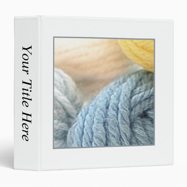 Cozy Yarn 3 Ring Binder (Front/Spine)