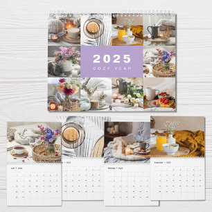 Cozy Year Photo Collage Modern 2025 Calendar