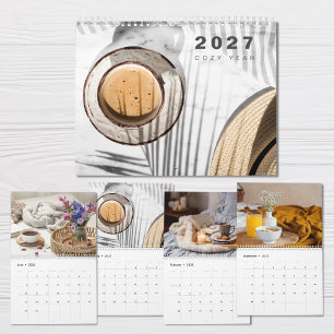 Cozy Year Photo Collage Modern 2027 Calendar