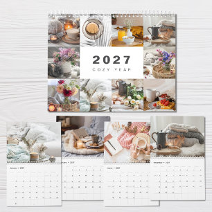 Cozy Year Photo Collage Modern 2027 Calendar
