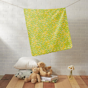 Cozy Yellow Green Banana Baby Girl Blanket