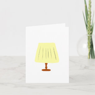 Cozy Yellow Pleated Table Lamp Home Decor Card
