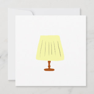 Cozy Yellow Pleated Table Lamp Home Decor Card