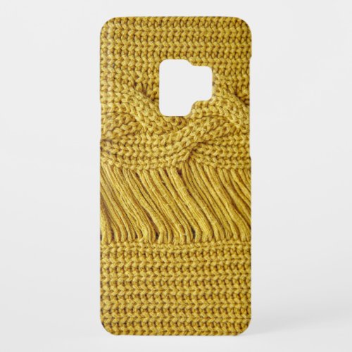 Cozy Yellow Sweater Textured Background Case_Mate Samsung Galaxy S9 Case