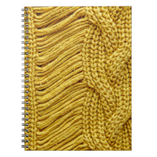 Cozy Yellow Sweater: Textured Background Notebook
