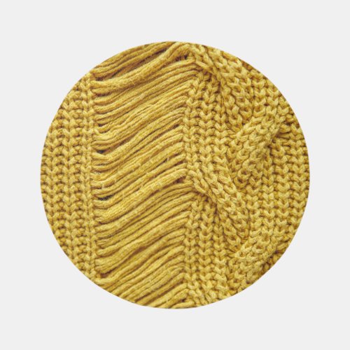 Cozy Yellow Sweater Textured Background Rug