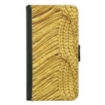 Cozy Yellow Sweater: Textured Background Samsung Galaxy S5 Wallet Case