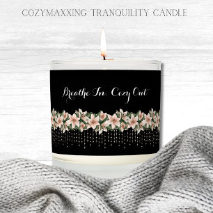 Cozymaxxing Tranquility Floral Candle Black