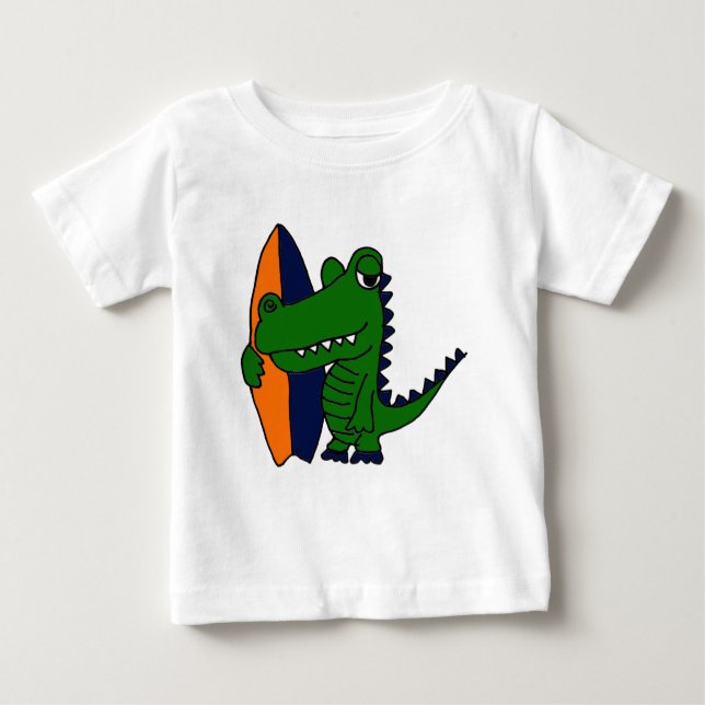 CP- Alligator Surfer Dude Baby T-Shirt (Front)