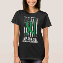 CP Cerebral Palsy Awareness Dad Men Son Green Ribb T-Shirt