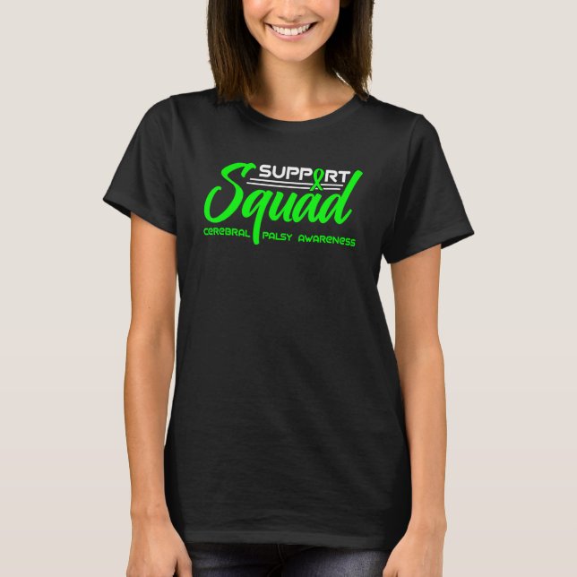 Cp Warrior Support Squad Cerebral Palsy Awareness T-Shirt (Front)