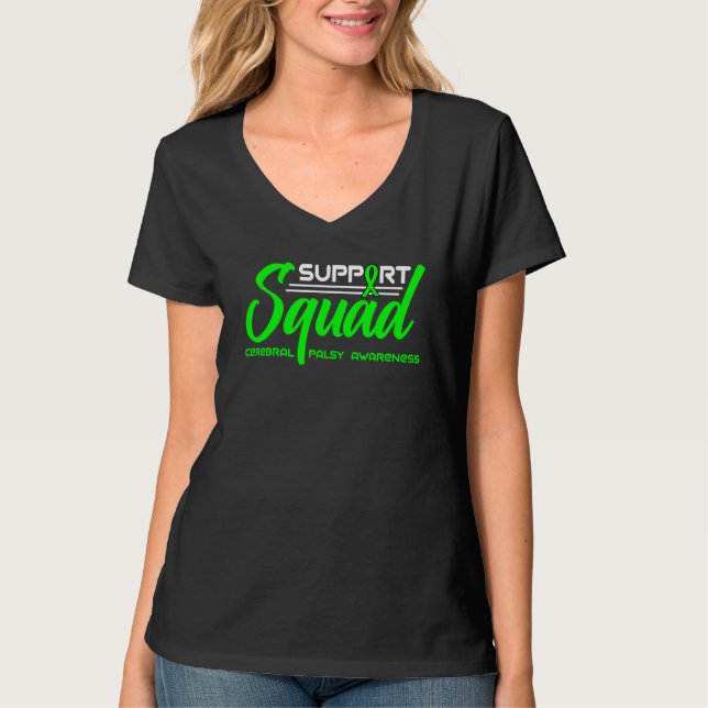 Cp Warrior Support Squad Cerebral Palsy Awareness T-Shirt (Front)