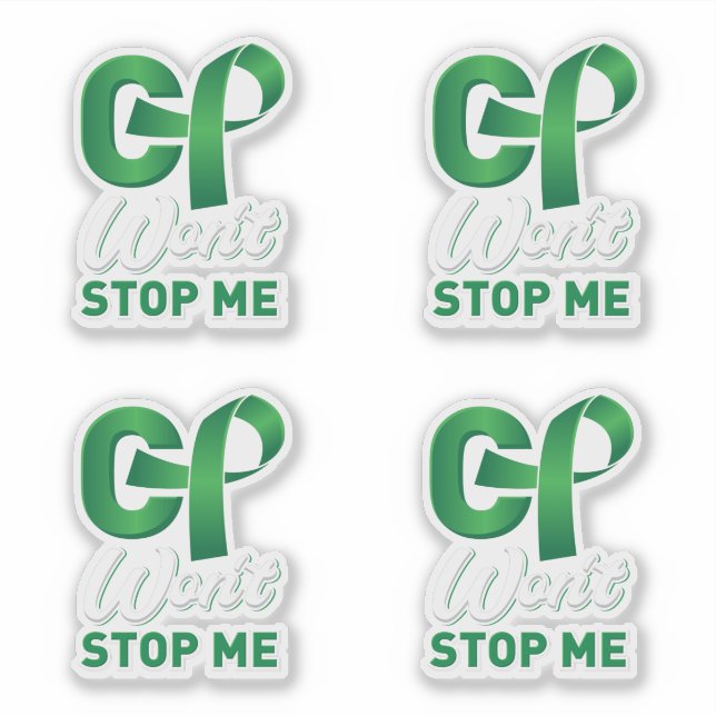 CP Won't Stop Me Cerebral Palsy Awareness Support  Sticker (Front)