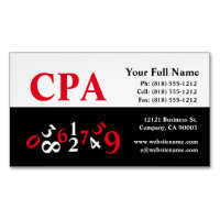 CPA Accountant Business Cards Card Magnet