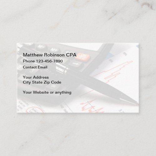 CPA Accountant Business Cards New
