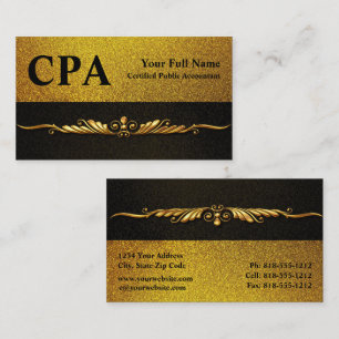 CPA Accountant Certified Public Accountants Business Card