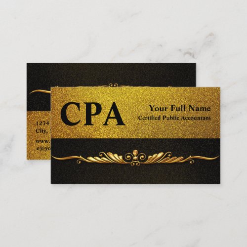 CPA Accountant Certified Public Accountants Business Card