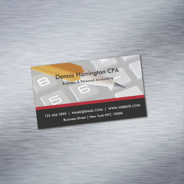 CPA Accountant Modern Design Business Card Magnet | Zazzle