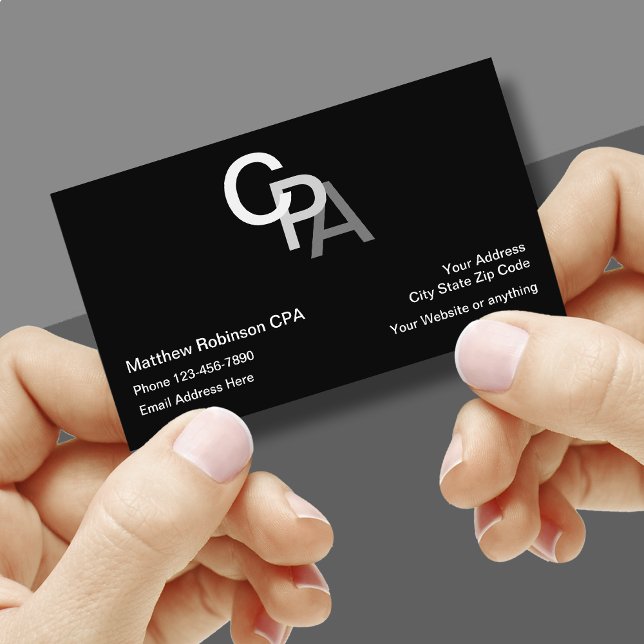CPA Accountant Monogram Style Business Card (Creator Uploaded)