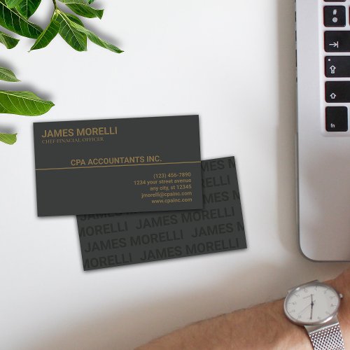 CPA  Accountant Professional Business Card