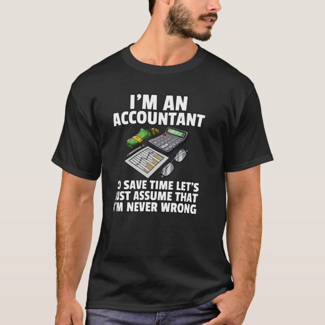 CPA Bookkeeping  For Accountant Bookkeeper T-Shirt (Front)