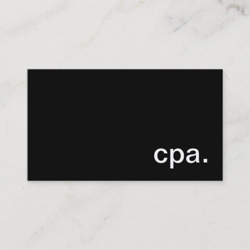 CPA  Business Card