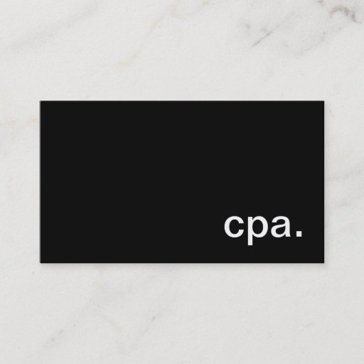 Customizable CPA  Business Card