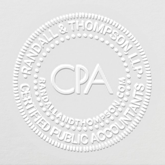 CPA Cert Public Accountant Firm Name URL #51 Embosser (Design)