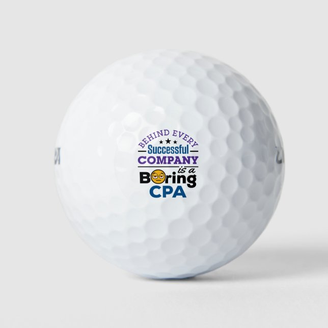 CPA Certified Public Accountant Boring CPA Golf Balls (Front)