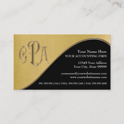 CPA Certified Public Accountant Business Taxes Business Card