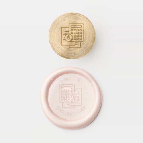 CPA Certified Public Accountant Calculator Name  Wax Seal Stamp