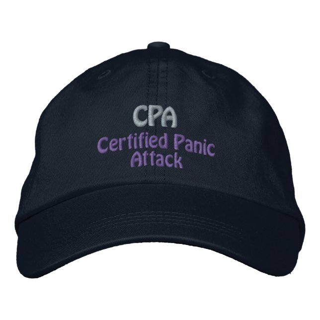 CPA - Certified Public Accountant Embroidered Baseball Cap (Front)