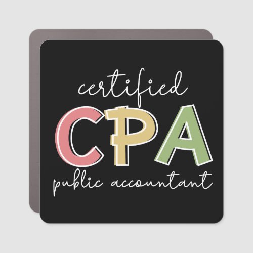 CPA Certified Public Accountant Gifts Car Magnet