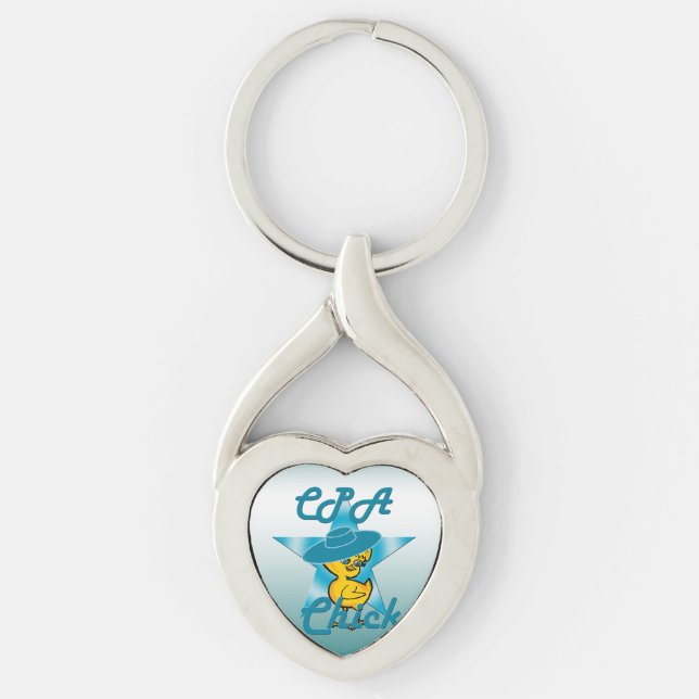 CPA Chick #7 Keychain (Front)