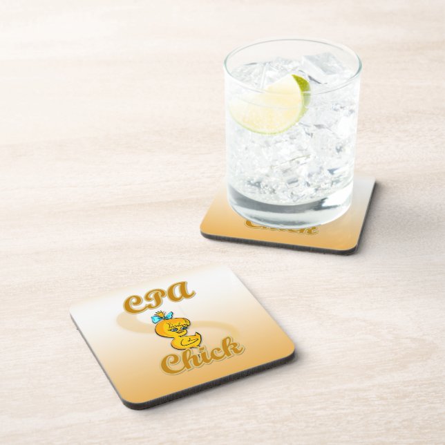 CPA Chick Beverage Coaster (Right Side)