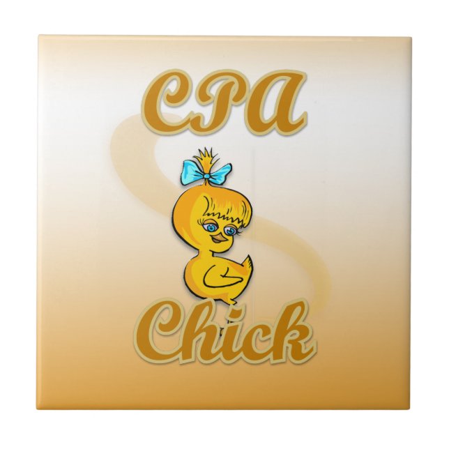 CPA Chick Ceramic Tile (Front)