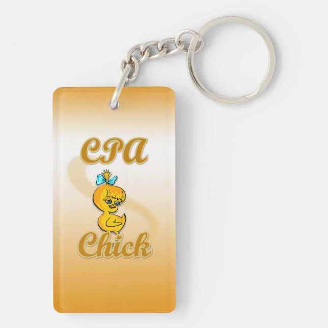 CPA Chick Keychain (Back)