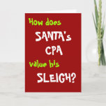 CPA Christmas Card | Santa Accounting Pun | Joke