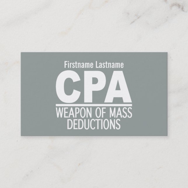 CPA custom business cards (Front)