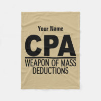 CPA custom color & name fleece blanket