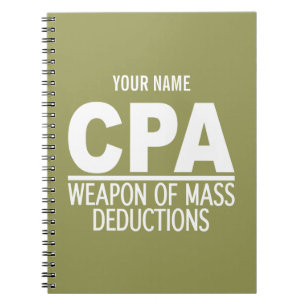 CPA custom color notebook