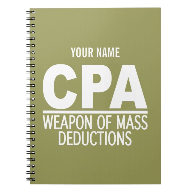 CPA custom color notebook (Front)